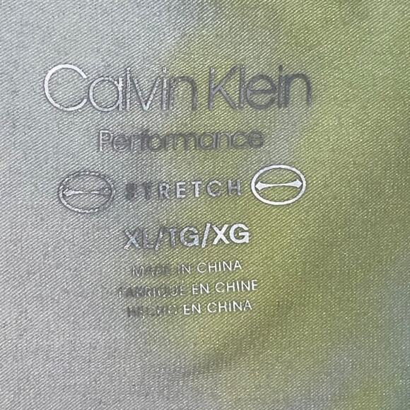 Calvin Klein Performance Cropped Tie-Dyed T-Shirt blue, green, XL - Picture 5 of 7